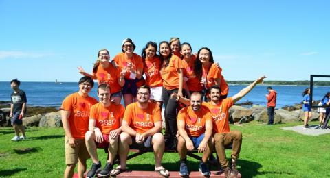 UNH students posing for group photo